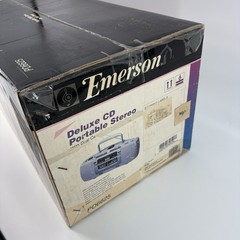 Emerson PD6625 Vintage 90’s Deluxe CD Dual Cassette Portable Stereo Factory Seal