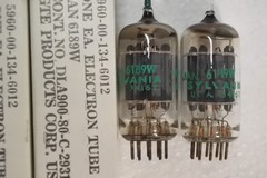 NIB GTE Sylvania Jan 6189W 12AU7 Tubes Matched Pair 2 tubes