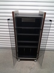 Vintage Denon Stereo Cabinet Rack Stand Audio Equipment 5 Tier Record Holder