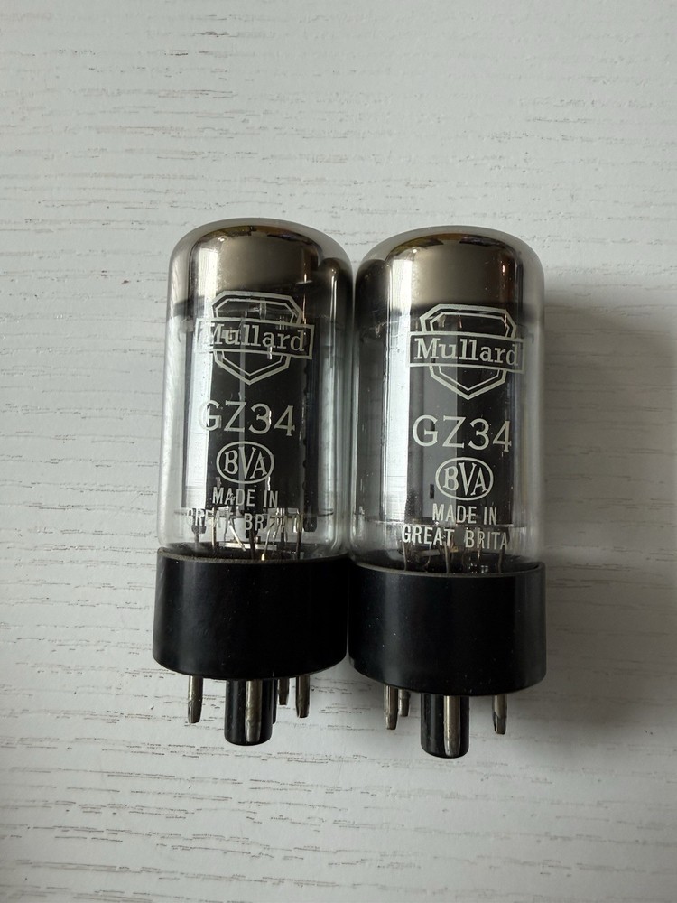 GZ34 tube 5AR4 Marconi by mullard f32 NOS Matched Pair
