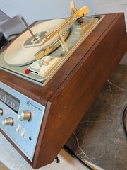 Vintage PACKARD BELL SOLID STATE RPS 02 W/ GARRARD TURNTABLE Wood Cabinet