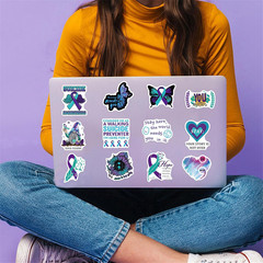 100PCS Suicide Awareness Stickers Suicide Prevention Stickers for Depressed Pers