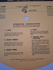 Vintage Paper Disc Record Changer Instructions Vibrant Yellow! Part No. 31545-4