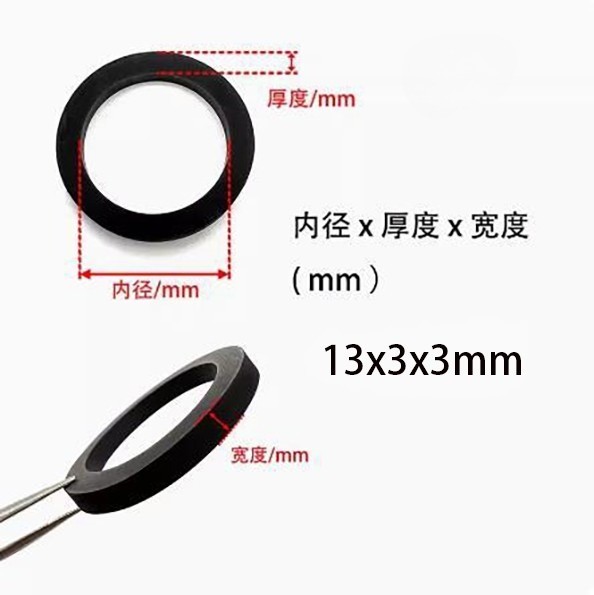 2PCS 13x3x3mm Tire Belt Loop Rubber Ring For Cassette Deck Tape Recorder