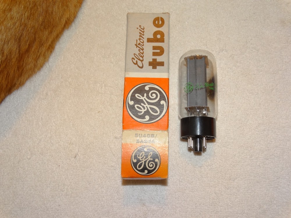 1 x 5U4gb/5AS4A G.E. Rectifier Tube*TESTED*NOS*NIB*#8