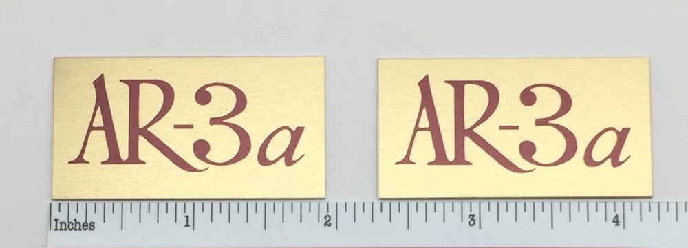 AR-3a Acoustic Research Speaker Badge Logo Emblem Pair