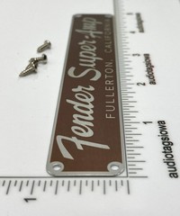 Fender Super-Amp Case Badge Custom Made Aluminum with Screws
