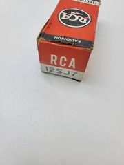 RCA 12SJ7 Electronic Radiotron Vacuum Tube Plug-In 8-Pin Octal Black Cylindrical