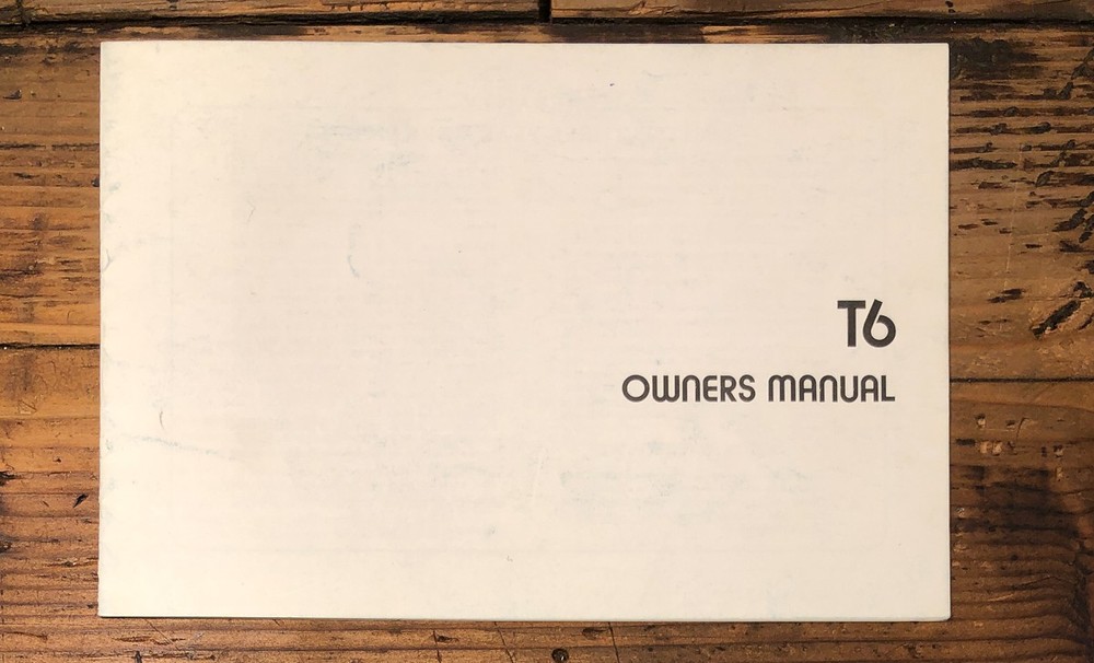 SAE Model T6 Tuner Owners / User Manual *Original*
