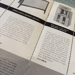 Vintage Altec Catalog Finished Cabinet & Floor Speakers Stereo Equipment 1964 #F