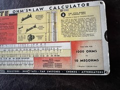 Vintage 1960’s Ohms Law Calculator