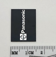 National Panasonic Turntable Logo Badge For Dust Cover Custom Metal 20 x 15mm