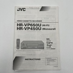 JVC HR-VP450U 4-Head VCR Used Tested W/Remote Works EXCELLENT! PRO-CISION!!
