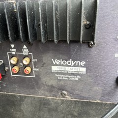 Velodyne Servo F-1500-B 15 inch Powered Subwoofer Power On – Driver Moving