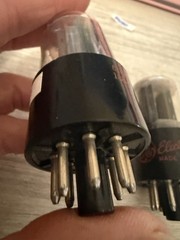 NOS Matched Quad GE 6SN7 GTB Red Label Side Getters OLD STOCK 60s
