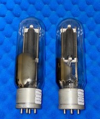 TWO GE VT-4-C Tubes / Matched Within 1% Gm / Amplitrex Tested +100% / 211 / 1940