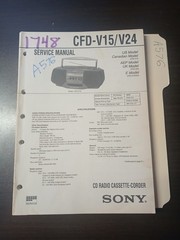 Sony CFD-V15/V24 Service Manual Original Repair Book CD Radio