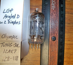 Strong Olympic by TUNG-SOL Long Gray Plate Angled D Getter 12AX7 / ECC83 Tube