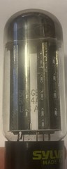 5U4GB/5AS4A NIB Sylvania Rectifier Vacuum Tube Black Plate Halo Balanced NOS