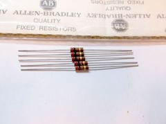 5 Allen Bradley Carbon Comp Resistor RCR 200 ohm 1/2W 5%