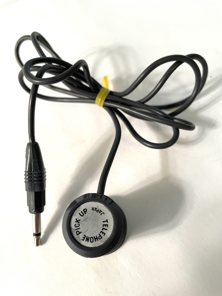 Vintage Telephone Pickup w/ Suction Cup to TS 1/8” Male Connector Made In Japan