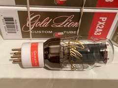 2A3 New Matched Pair Genalex Gold Lion PX 2A3 Gold Plated Grid Power Tubes