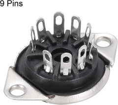 10 Pcs 9Pin Tube Socket Bakelite Tube Socket,Vacuum Tube Protect Tube Pin Socket