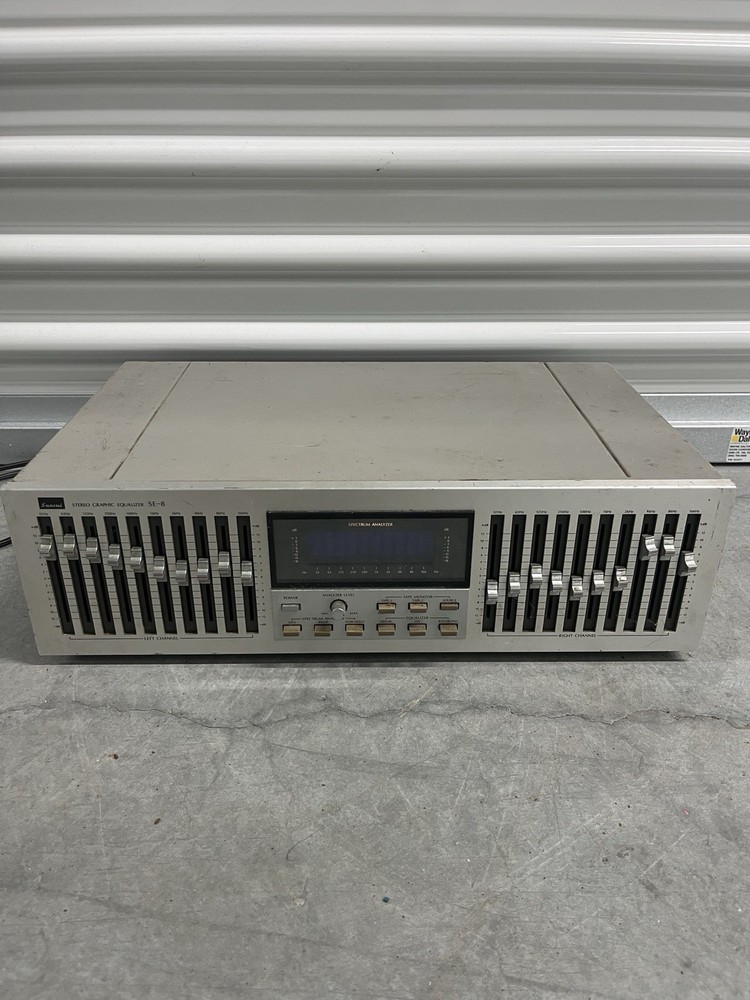 Sansui SE-8 Stereo Graphic Equalizer Blue-Light Spectrum Analyzer FOR PARTS READ