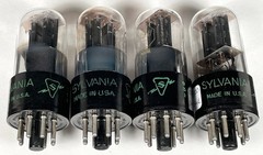 4 Sylvania 12SN7GT 3-hole bad-boy tubes TV7 & AT1000 test good used