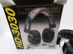 Vintage HD-3030 Stereo Mono Headphones Black Padded Volume Control, Tested!!