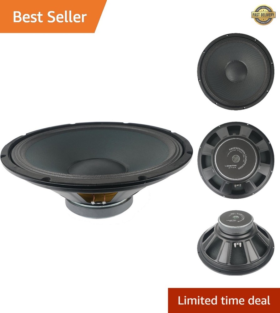 250 Watts 15-Inch Woofer – Low Frequency Driver for Outstanding Sound