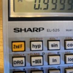 Sharp EL-525 Solar Cell Scientific Calculator Tested Working Vintage Japan