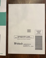 McIntosh MR80 Digital FM Radio Tuner Owner’s Manual, Schematic, Warranty Card
