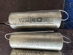 Vintage Sprague Vitamin Q .68uF 300V PIO Capacitors 96P68493S4 Lot of 4