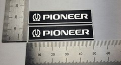 Pioneer Speaker Badge Logo Emblem Name Plate Custom Made Pair – Brushed Silver