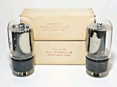 RARE 1965 Date Matched Pair RCA 6L6GC Black Plate Medical Grade Tested NOS TV 7