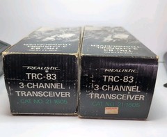 2 Realistic TRC-83 3 Channel Transceiver No. 21-1605 Original Boxes both tested