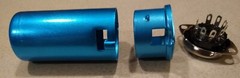 2PCS 9 pin BLUE B9A Bakelite Vacuum Tube Socket Valve Base For 12AX7 with shield