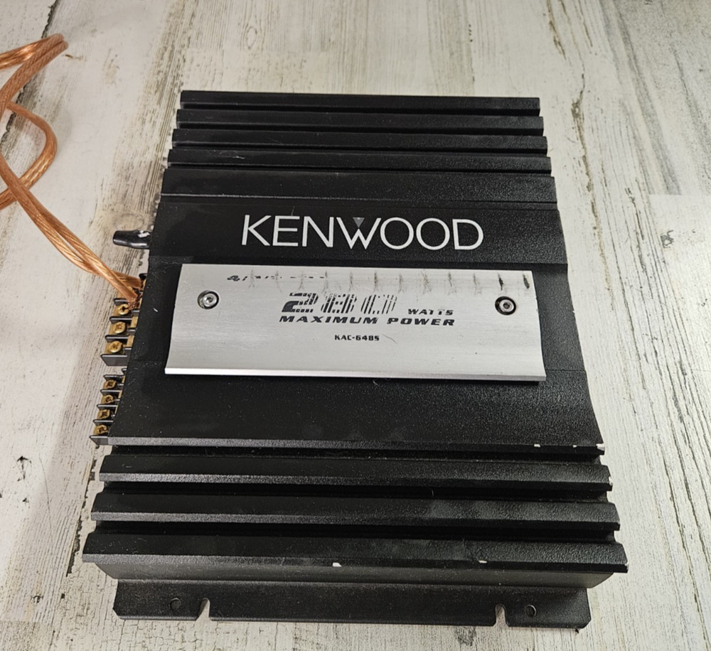 KENWOOD power amplifier KAC-6485 280 watts-VA9 Car Audio w/ Wires and Switch
