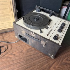 Vintage Califone 1455K Portable Record Player Semi-Works for Parts