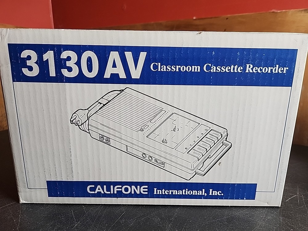 Vintage Califone 3130AV Portable Classroom Cassette Player Recorder