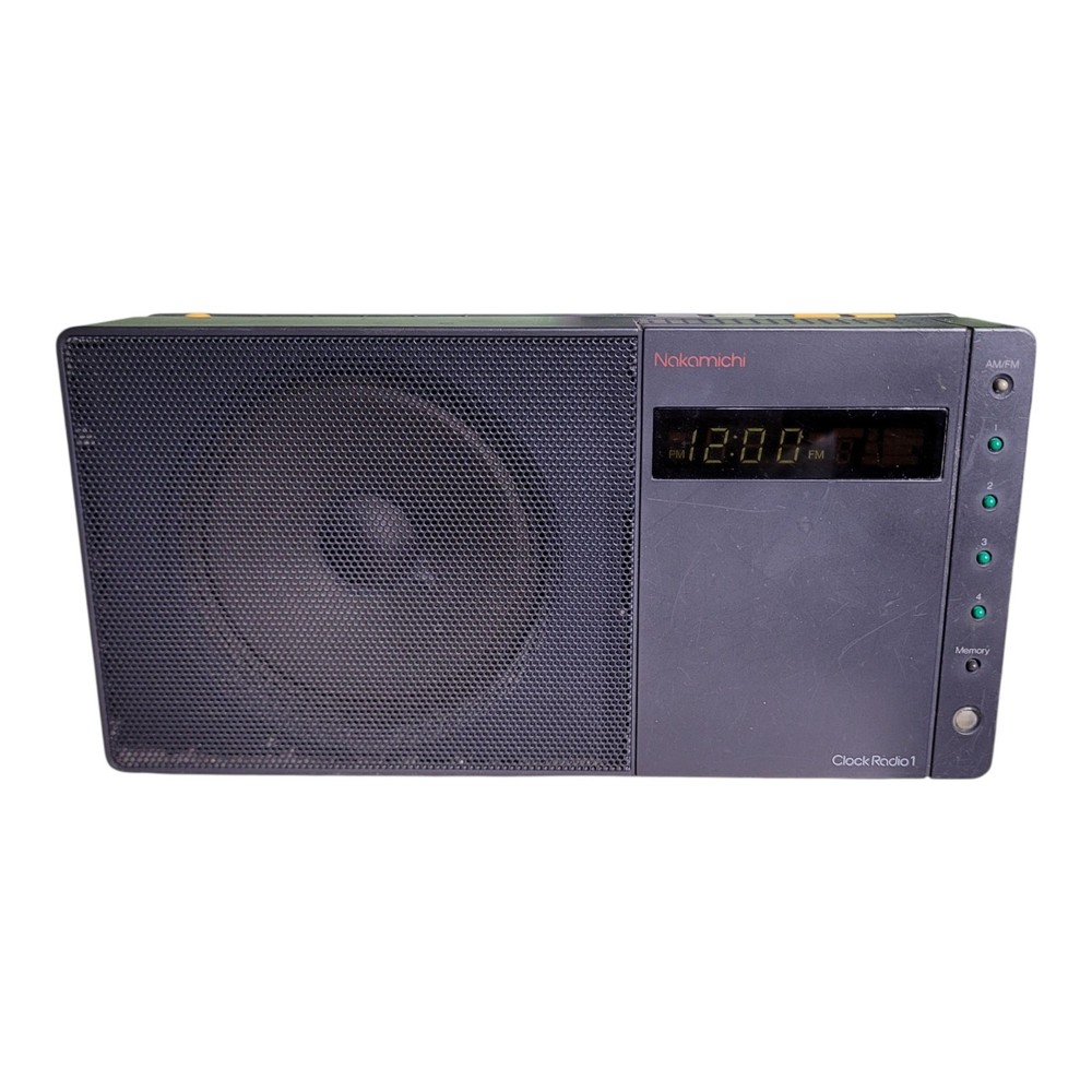 Vintage Nakamichi Clock Radio 1 AM/FM Stereo Sound Dual Alarm Made Taiwan Works