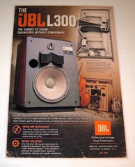 JBL L300 Summit Studio/Home Speaker Poster 19″ x 13″ Audiophile Horns ’75