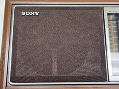 Vintage Sony ICF-9740W FM/AM Table Radio Simulated Wood Cabinet