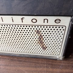 Vintage Califone 1455K Portable Record Player Semi-Works for Parts