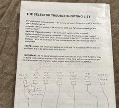 Video Master, Lance Industries Selector Control System, 1982 w Box, Manual
