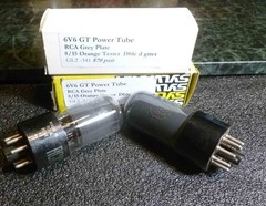 Matched Pair RCA Grey Plate 6v6 GT Power Tubes Both test strong at 105+ each