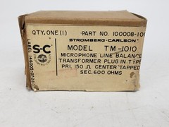 Vintage Stromberg-Carlson TM-1010 Microphone Input Transformer Tube Audio