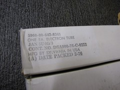 Sylvania 5U4GB / 5AS4A Rectifier Tubes …….NOS…..Pair of Black Plates
