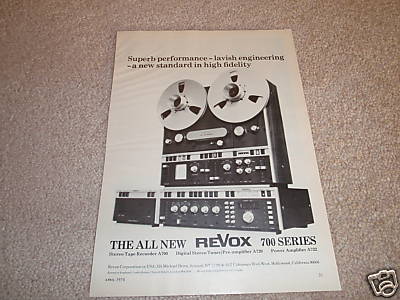 ReVox 700 series AD, A700,A720,A722 Amp,Pre 1974